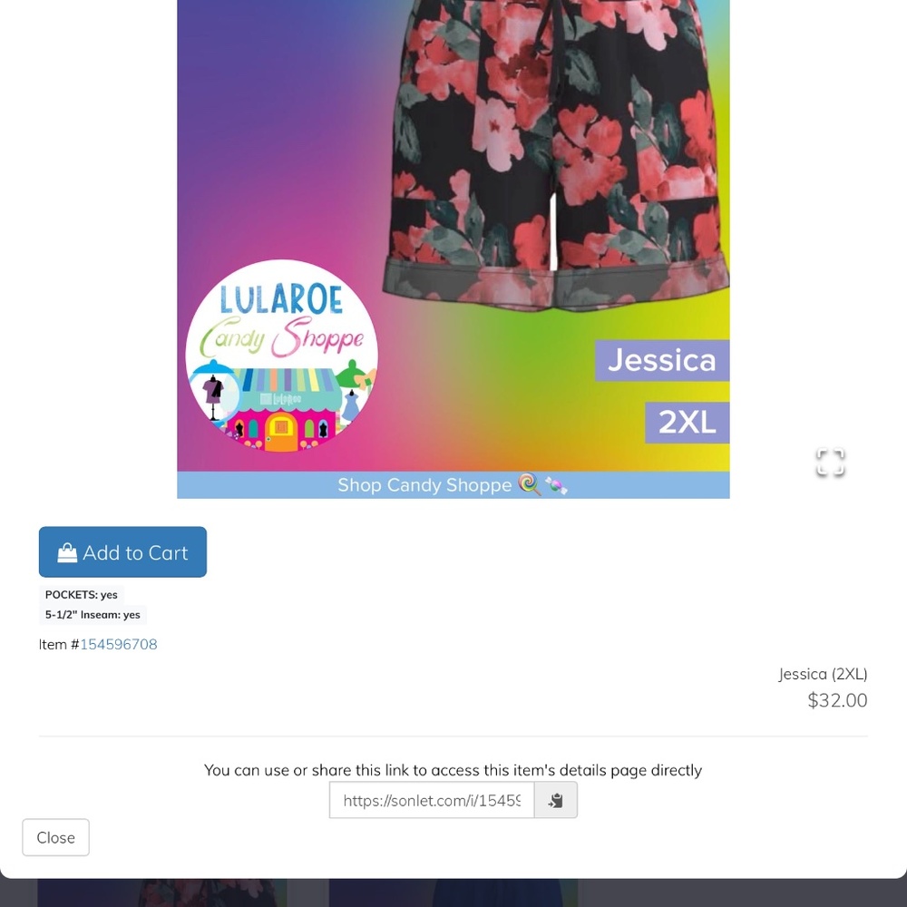 2XL Jessica shorts